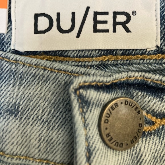 Duer -Midweight Denim Wide Leg (Button Fly) - Coastal Blue - Picture 4 of 14